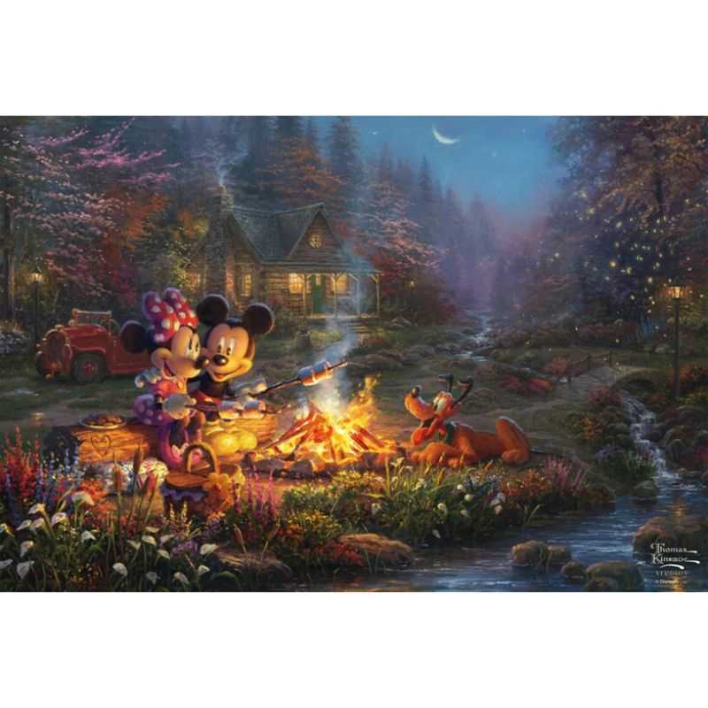 Disney Mickey & Minnie Sweetheart Campfire by Thomas Kinkade – 200 Piece Jigsaw Puzzle (Schmidt)