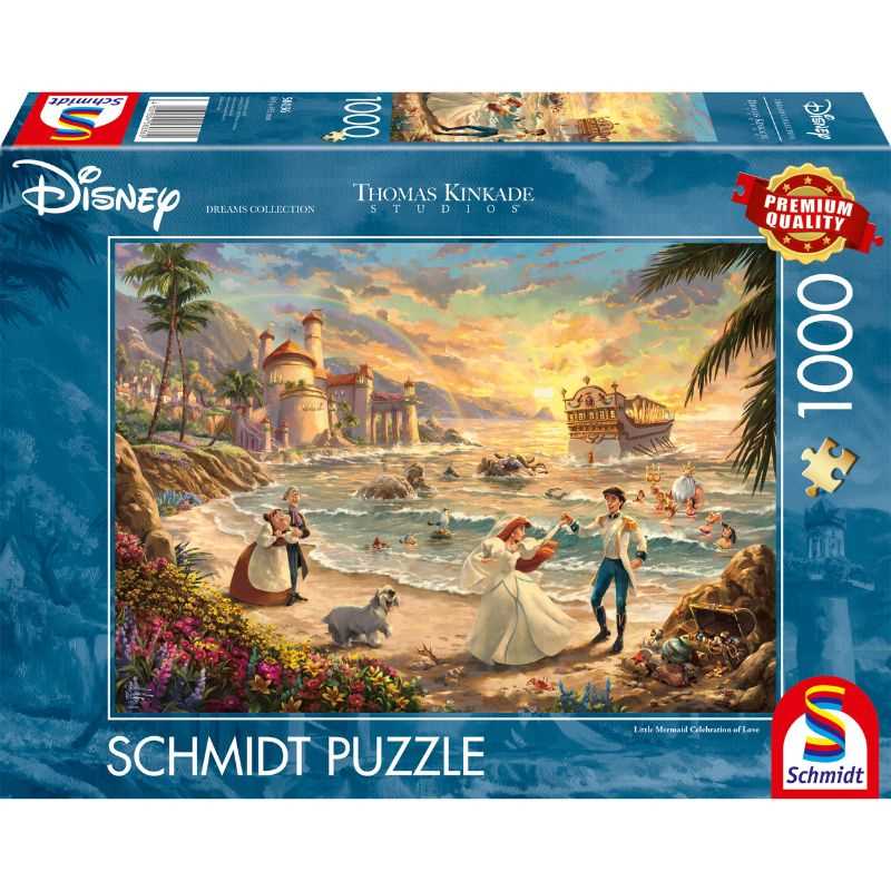 Disney The Little Mermaid Celebration of Love by Thomas Kinkade – 1000 Piece Jigsaw Puzzle (Schmidt)