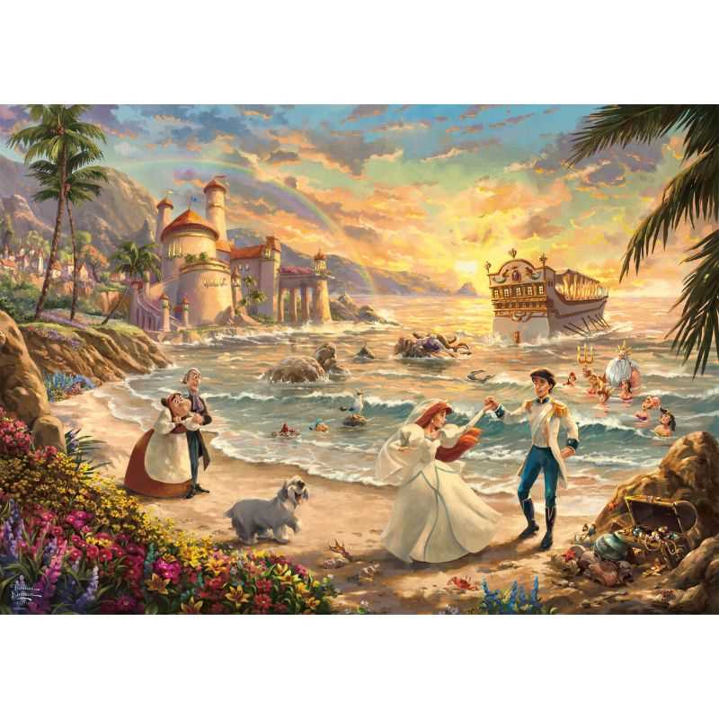 Disney The Little Mermaid Celebration of Love by Thomas Kinkade – 1000 Piece Jigsaw Puzzle (Schmidt)