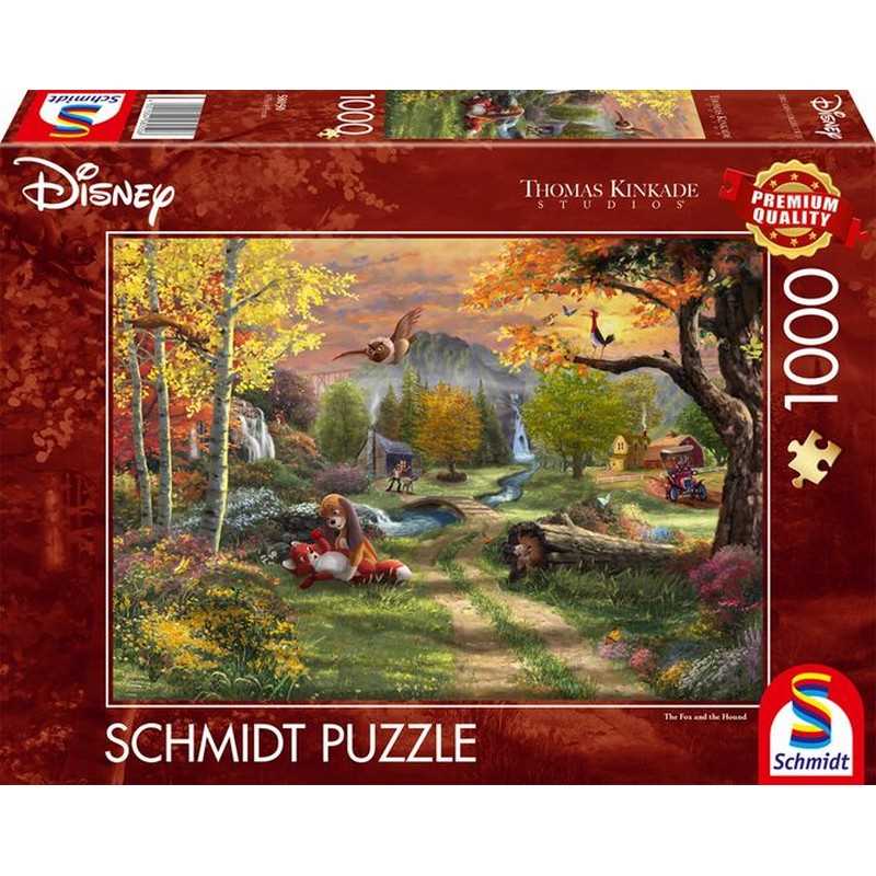 Disney The Fox and the Hound by Thomas Kinkade – 1000 Piece Jigsaw Puzzle (Schmidt)