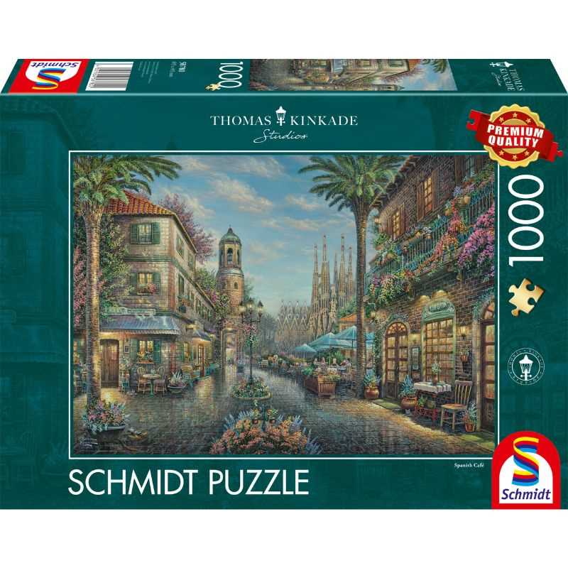 Spanish Café by Thomas Kinkade – 1000 Piece Jigsaw Puzzle (Schmidt)