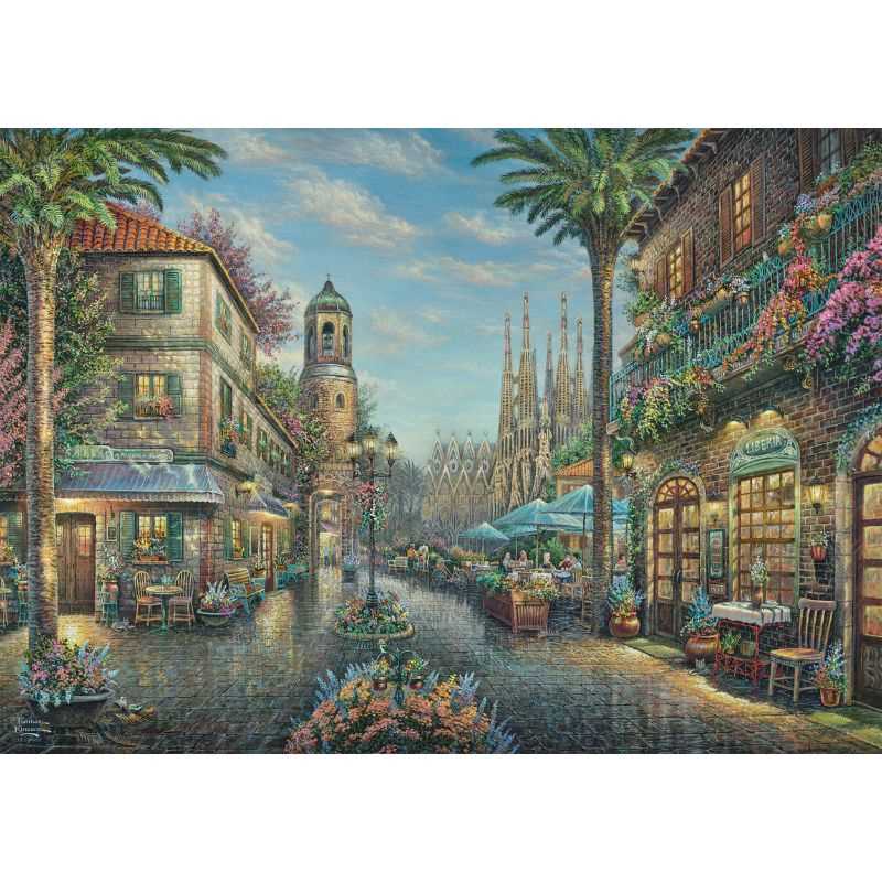Spanish Café by Thomas Kinkade – 1000 Piece Jigsaw Puzzle (Schmidt)