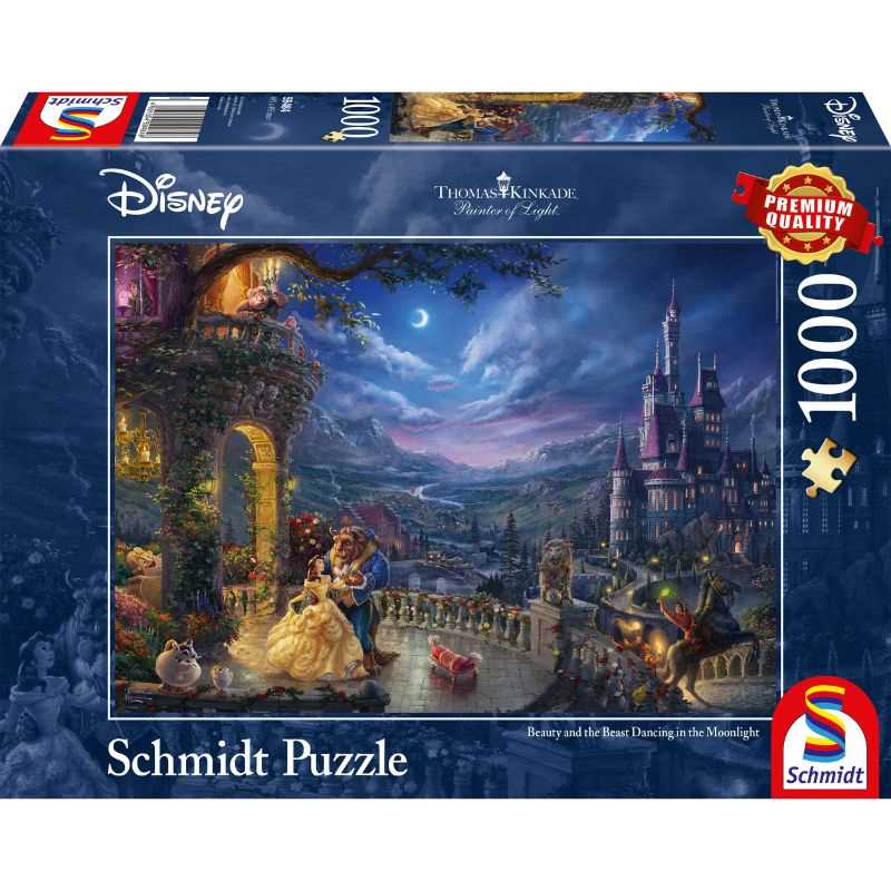 Disney - The Beauty & the Beast by Thomas Kinkade – 1000 Piece Jigsaw Puzzle (Schmidt)