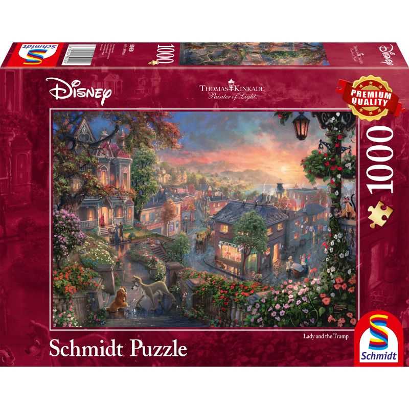 Disney Lady & the Tramp by Thomas Kinkade – 1000 Piece Jigsaw Puzzle (Schmidt)