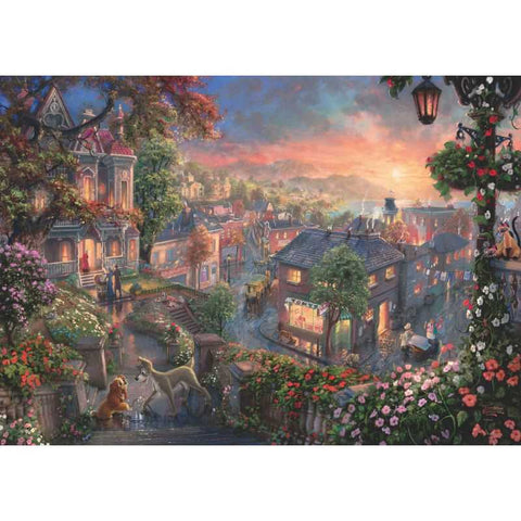 Disney Lady & the Tramp by Thomas Kinkade – 1000 Piece Jigsaw Puzzle (Schmidt)