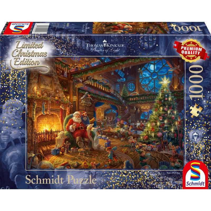 Santa Claus and his Elves by Thomas Kinkade – 1000 Piece Jigsaw Puzzle (Schmidt)