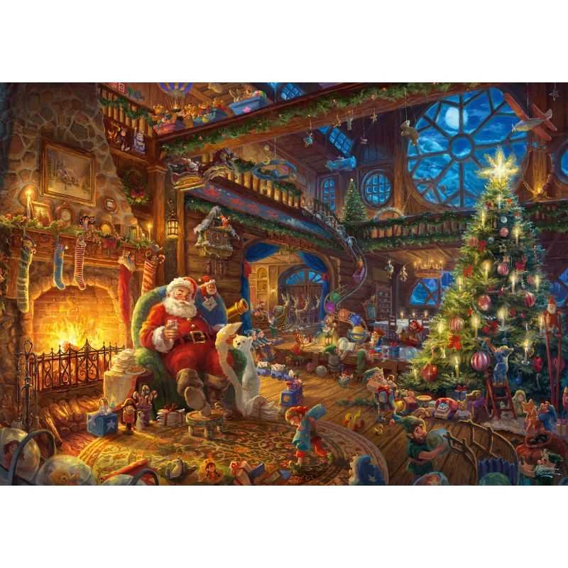 Santa Claus and his Elves by Thomas Kinkade – 1000 Piece Jigsaw Puzzle (Schmidt)