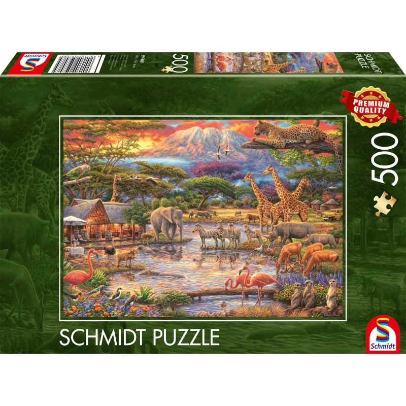 Paradise under Mount Kilimanjaro – 500 Piece Jigsaw Puzzle (Schmidt)