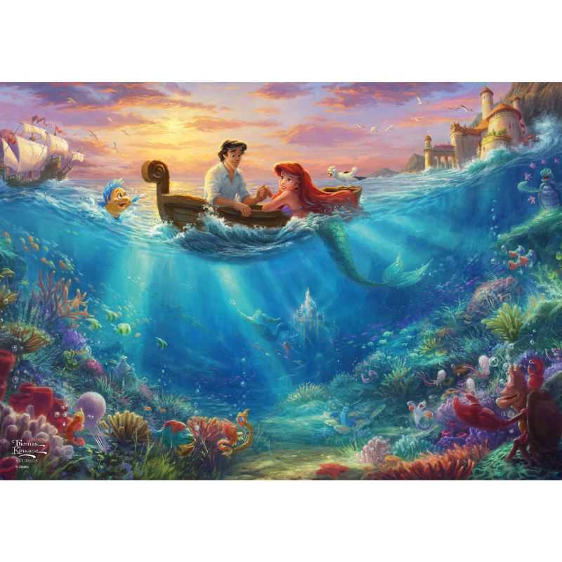 Disney The Little Mermaid by Thomas Kinkade – 500 Piece Jigsaw Puzzle (Schmidt)