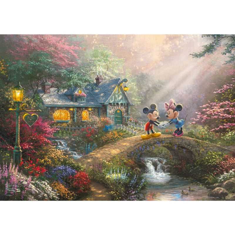 Disney Mickey and Minnie by Thomas Kinkade – 500 Piece Jigsaw Puzzle (Schmidt)