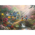 Disney Mickey and Minnie by Thomas Kinkade – 500 Piece Jigsaw Puzzle (Schmidt)