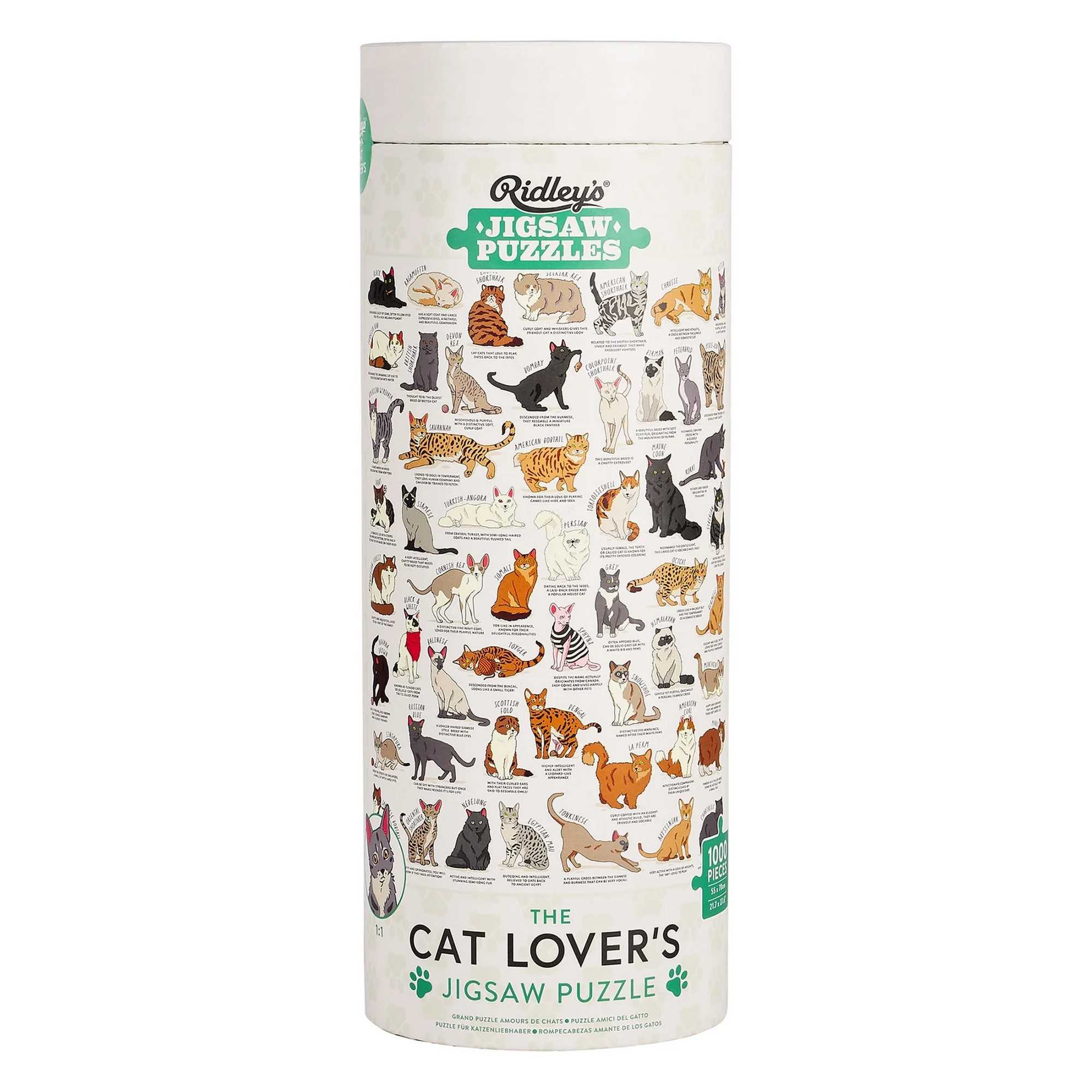 Cat Lover's Jigsaw – 1000 Piece Jigsaw Puzzle (Ridley's Games)