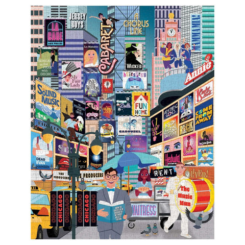 50 Must-See Musicals Bucket List – 1000 Piece Jigsaw Puzzle (Ridley's Games)