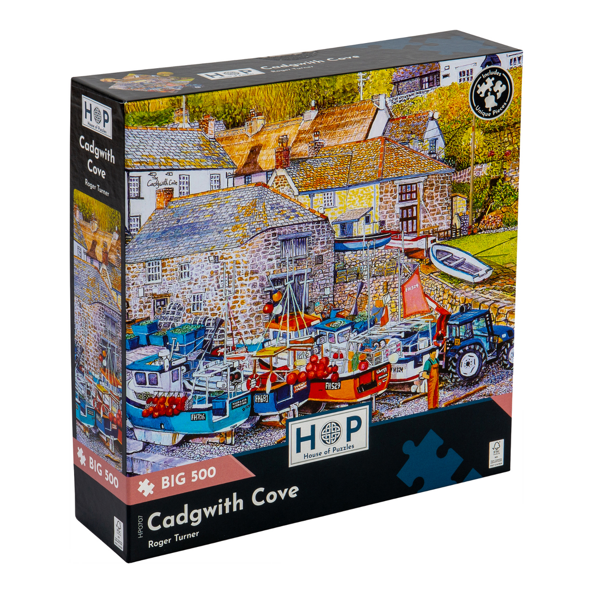 Box, turned right: Cadgwith Cove – 500 XL Piece Jigsaw Puzzle (House of Puzzles)