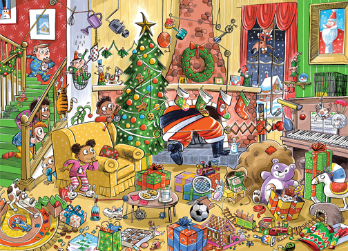 Catching Santa – 350 Piece Jigsaw Puzzle (Cobble Hill)