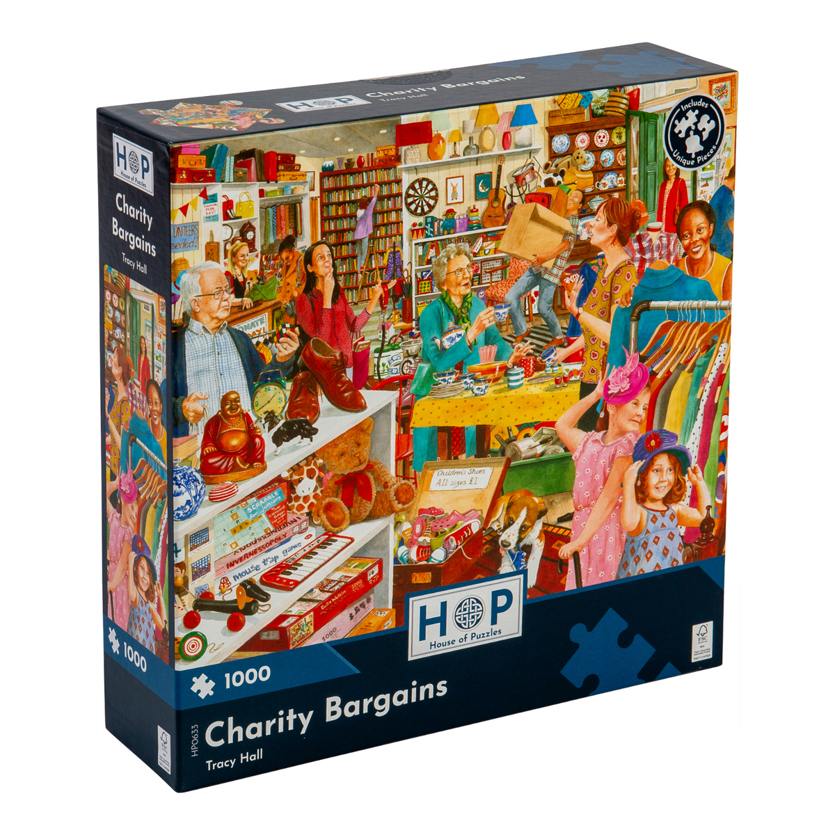 Box, turned right: Charity Bargains – 1000 Piece Jigsaw Puzzle (House of Puzzles)