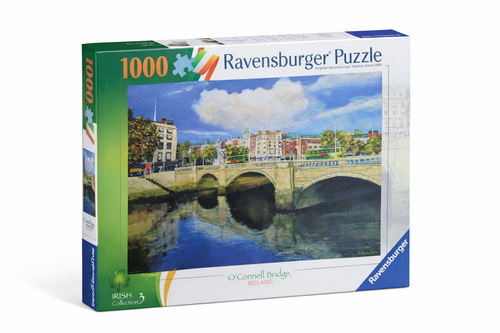 O'Connell Bridge, Ireland - 1000 Piece Jigsaw Puzzle (Ravensburger) - Completed Puzzle