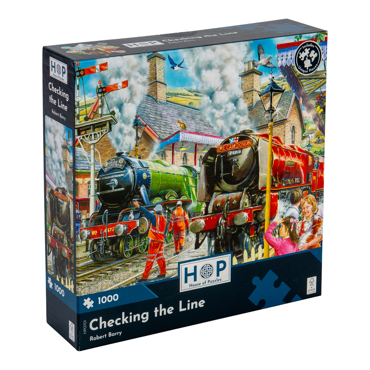 Box, turned right: Checking the Line – 1000 Piece Jigsaw Puzzle (House of Puzzles)