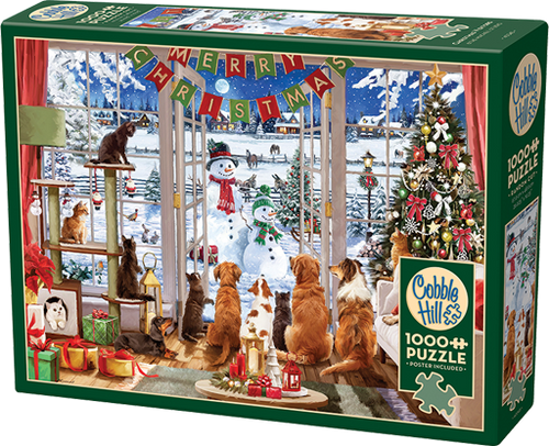 Christmas Visitors – 1000 Piece Jigsaw Puzzle (Cobble Hill) - Completed Puzzle