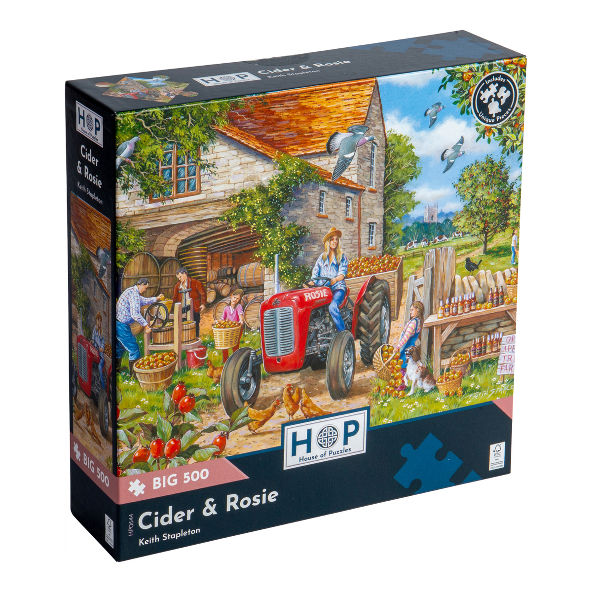 Box, turned right: Cider & Rosie – 500 Piece Jigsaw Puzzle (House of Puzzles)