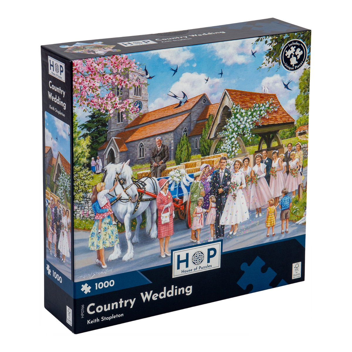 Box, turned right: Country Wedding – 1000 Piece Jigsaw Puzzle (House of Puzzles)