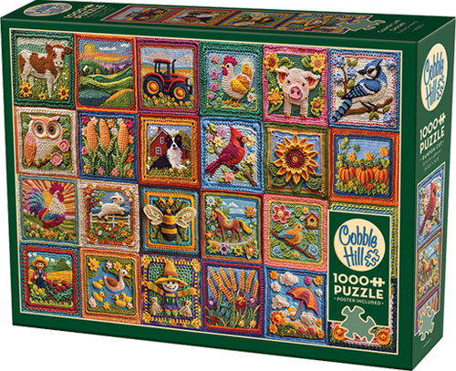 Country Life Crochet – 1000 Piece Jigsaw Puzzle (Cobble Hill) - Completed Puzzle