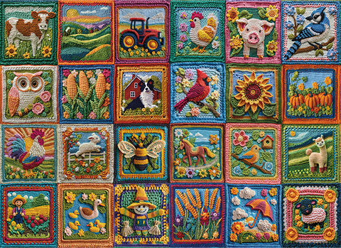 Country Life Crochet – 1000 Piece Jigsaw Puzzle (Cobble Hill)