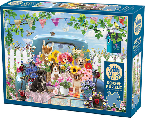 Country Truck in Summer – 500 Piece Jigsaw Puzzle (Cobble Hill) - Completed Puzzle