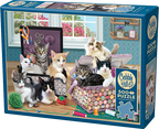 Crafty Kittens – 500 Piece Jigsaw Puzzle (Cobble Hill)