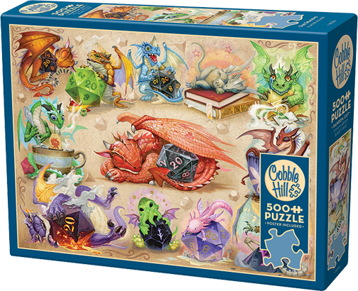D20 Dragons – 500 Piece Jigsaw Puzzle (Cobble Hill)