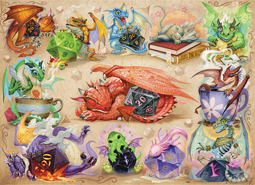 D20 Dragons – 500 Piece Jigsaw Puzzle (Cobble Hill)