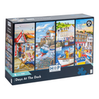 Box, turned right: Days At The Dock – 4 x 500 Piece Jigsaw Puzzle (House of Puzzles)