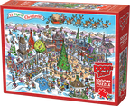 Doodle Town: 12 Days of Christmas – 1000 Piece Jigsaw Puzzle (Cobble Hill)