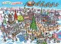 Doodle Town: 12 Days of Christmas – 1000 Piece Jigsaw Puzzle (Cobble Hill)