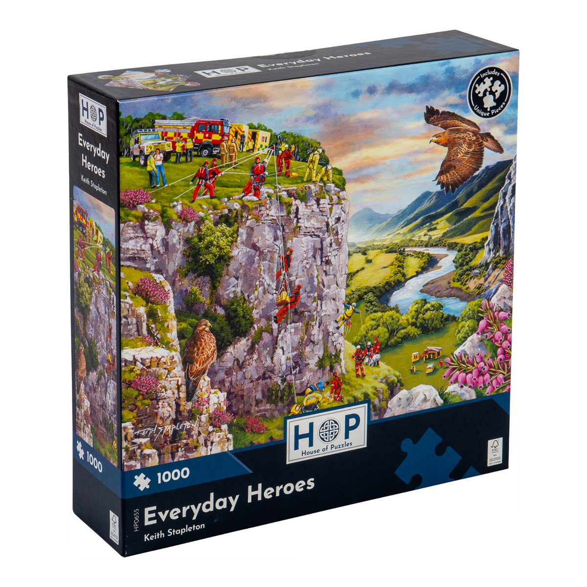 Box, turned right: Everyday Heroes – 1000 Piece Jigsaw Puzzle (House of Puzzles)