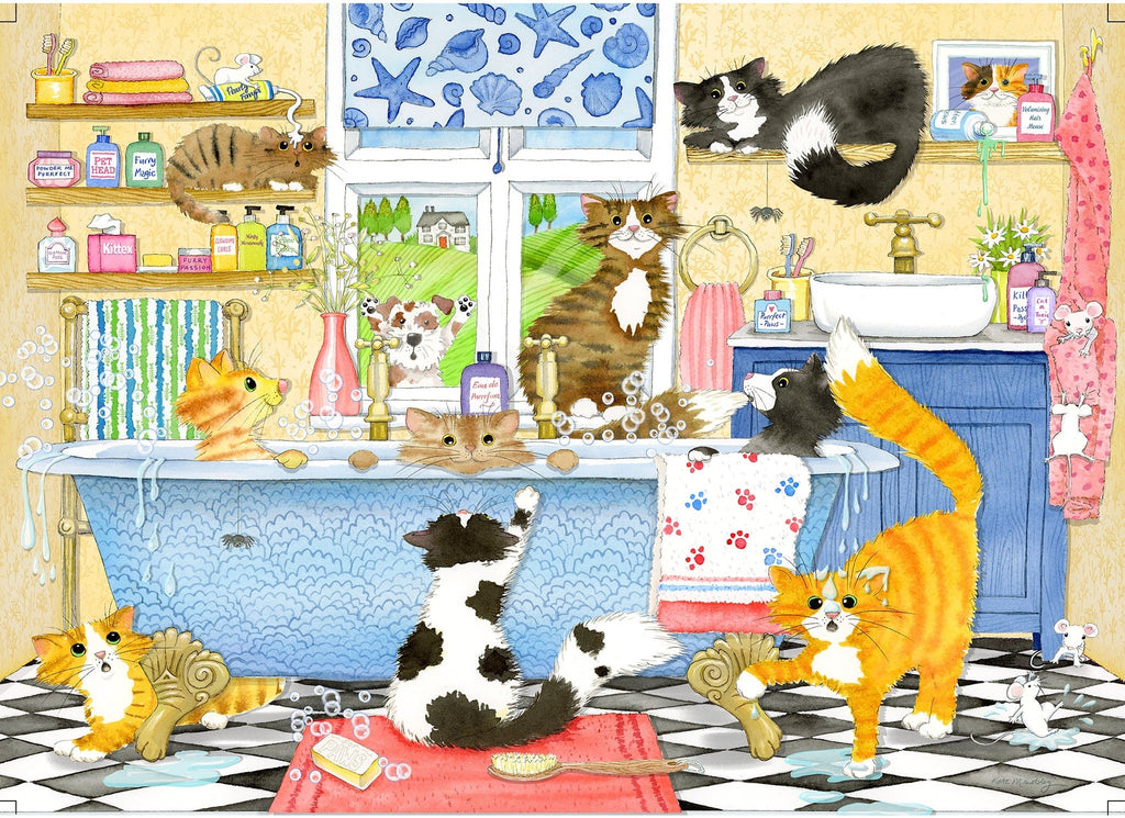 Artwork, puzzle 4 of 4: Catastrophe Cottage – 4 x 500 Piece Jigsaw Puzzles (Gibsons)