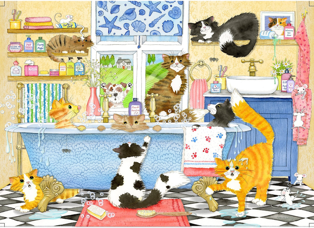 Artwork, puzzle 4 of 4: Catastrophe Cottage – 4 x 500 Piece Jigsaw Puzzles (Gibsons)