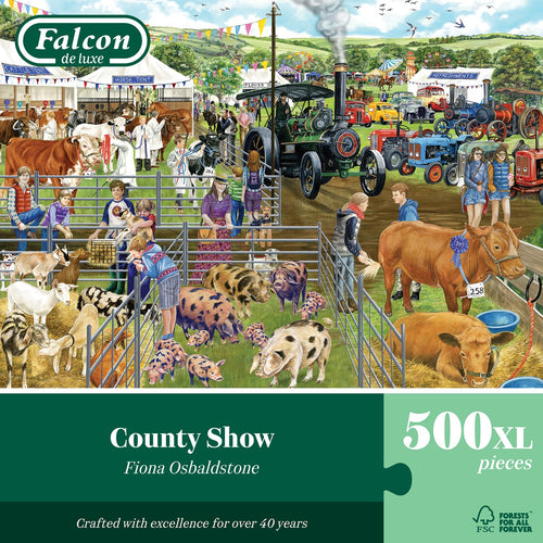 County Show – 500 XL Piece Jigsaw Puzzle (Falcon) - Completed Puzzle
