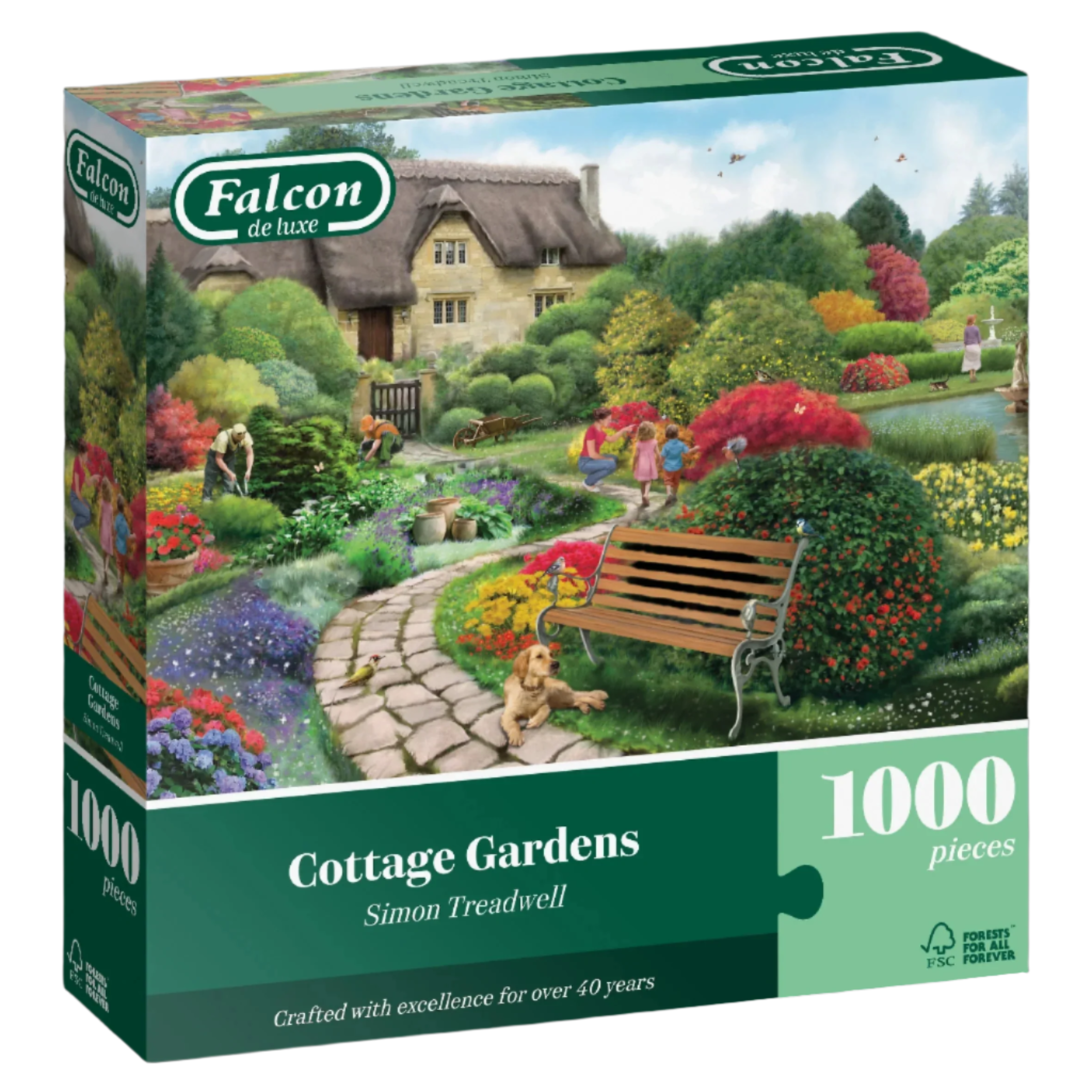Cottage Gardens – 1000 Piece Jigsaw Puzzle (Falcon)