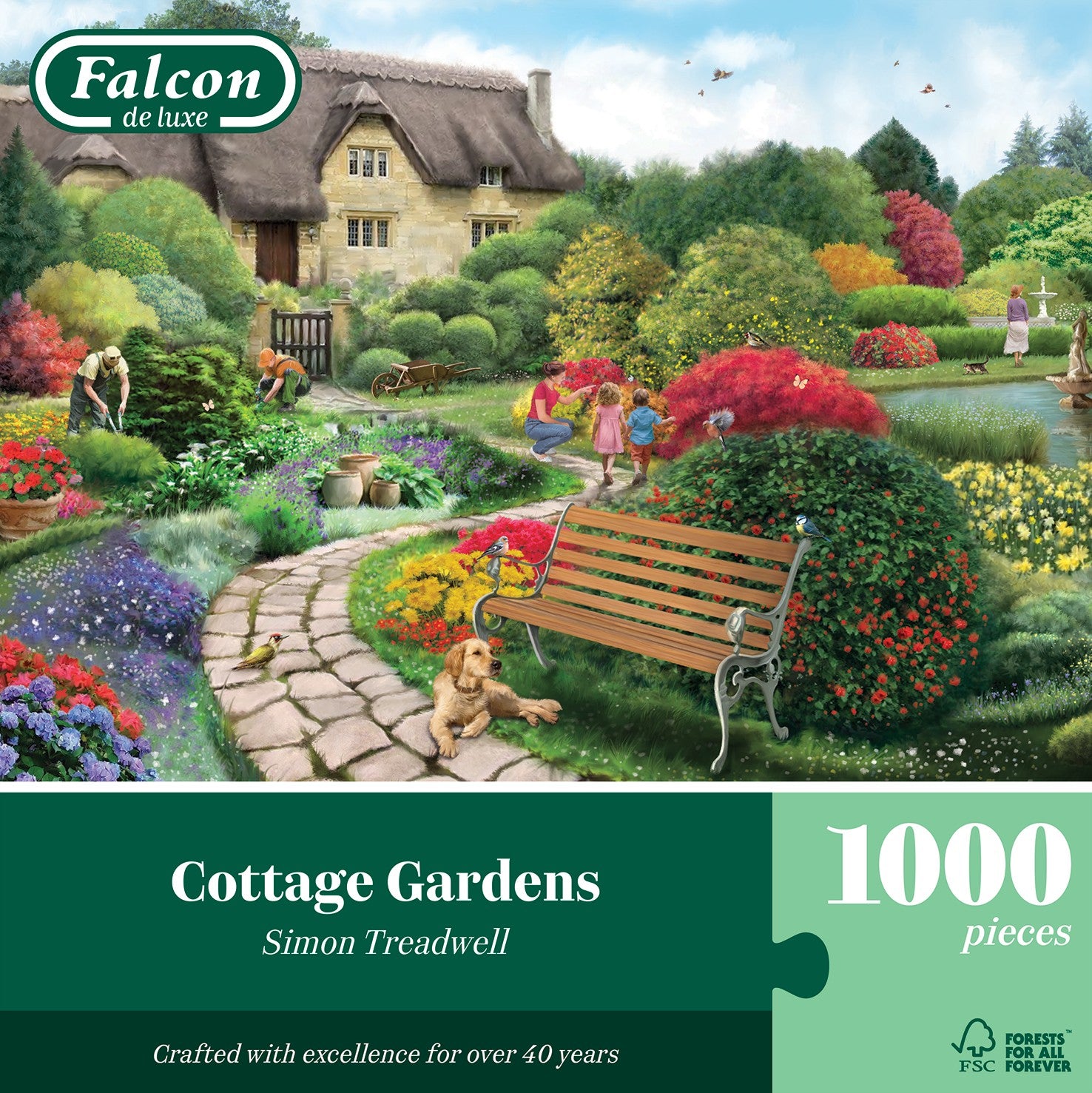 Cottage Gardens – 1000 Piece Jigsaw Puzzle (Falcon)