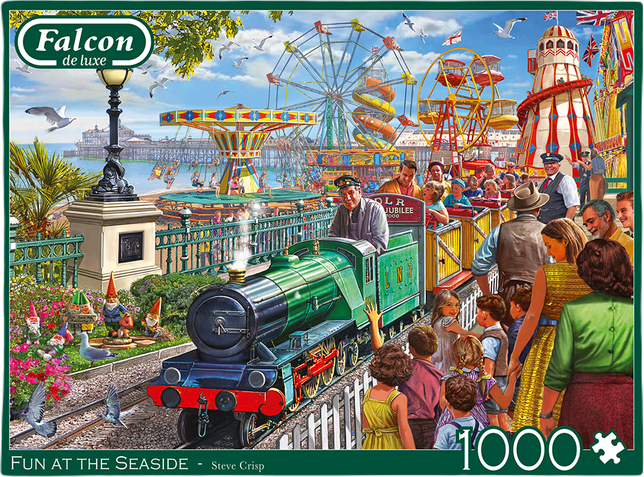 ** Damaged packaging ** Falcon De Luxe  - Fun at the Seaside - 1000 Piece Jigsaw Puzzle