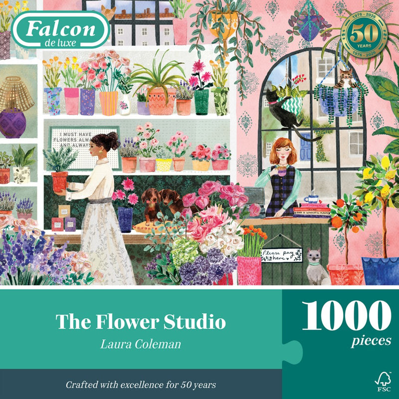 The Flower Studio: 1000 Piece Jigsaw Puzzle (Falcon de Luxe)