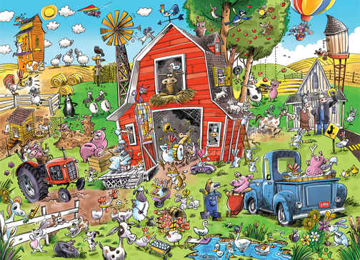 Farmyard Folly – 350 Piece Jigsaw Puzzle (Cobble Hill)