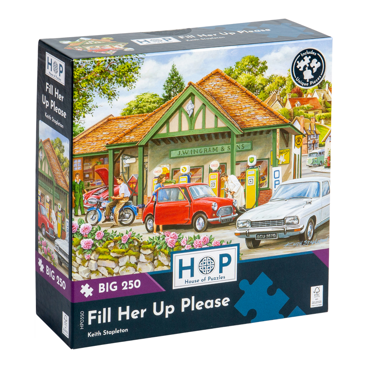 Box, turned right: Fill Her Up Please – 250 Piece Jigsaw Puzzle (House of Puzzles)