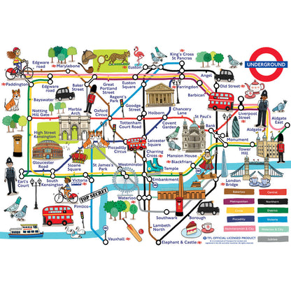 Gibsons - Adventures on the London Underground - 250 Piece Jigsaw Puzzle