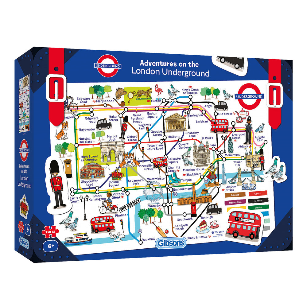 Adventures on the London Underground – 250 Piece Jigsaw Puzzle (Gibsons)