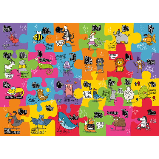 Gibsons - The Unusual Alphabet - 24 Extra Large Piece Jigsaw Puzzle