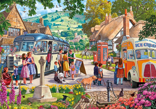 Gibsons - Boarding the Bus - 100 XXL Piece Jigsaw Puzzle