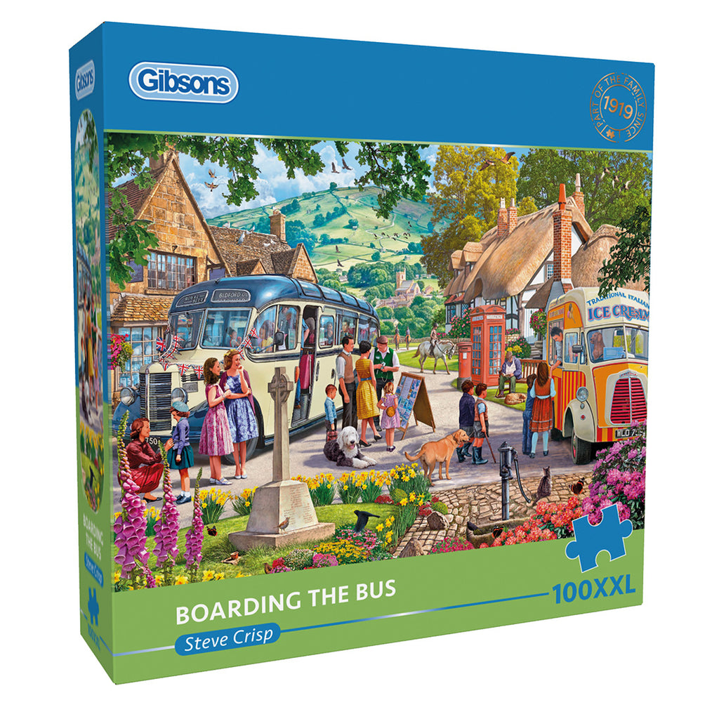 Boarding the Bus – 100XXL Piece Jigsaw Puzzle (Gibsons)