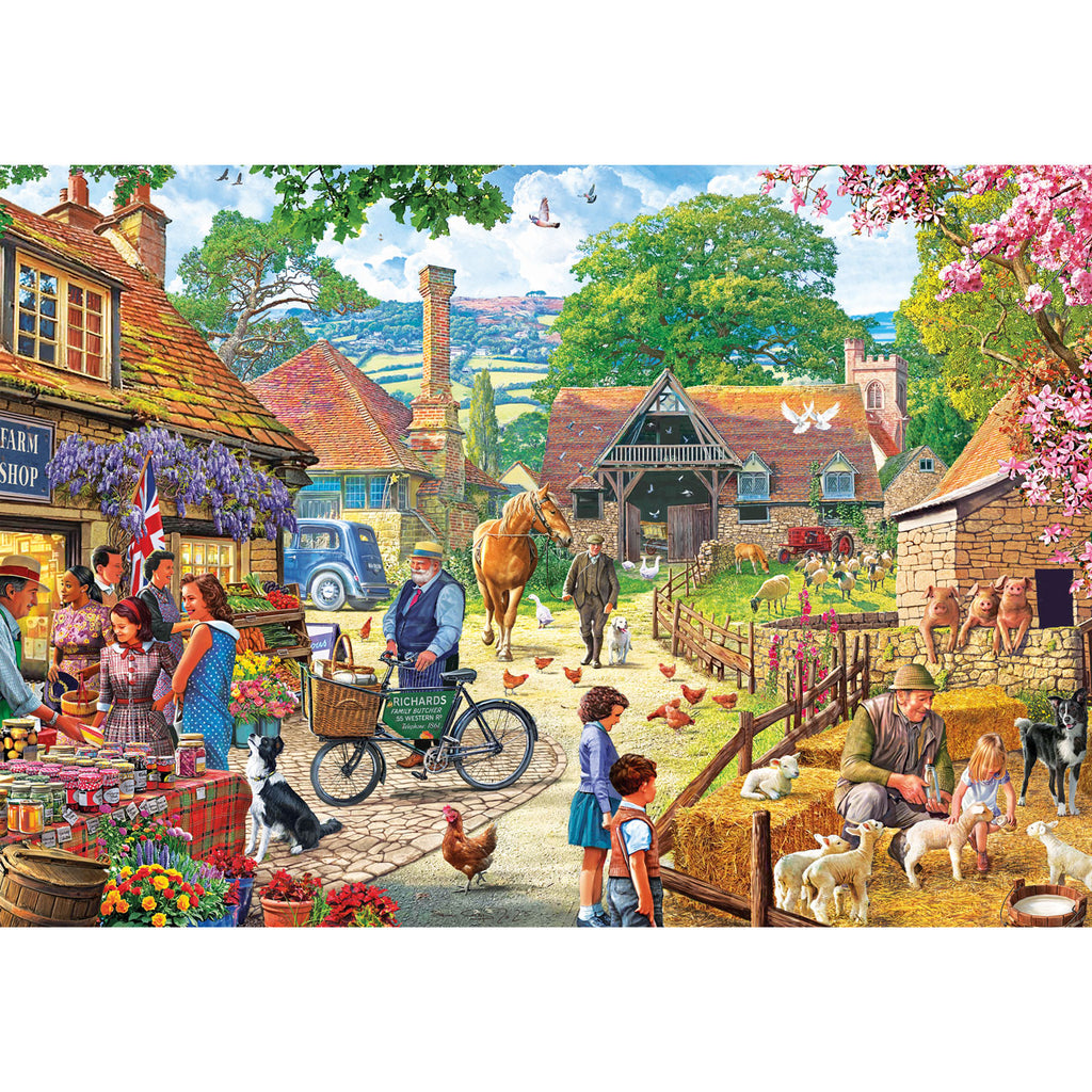 The Farm Shop by Steve Crisp - 100 XXL Piece Jigsaw Puzzle (Gibsons)